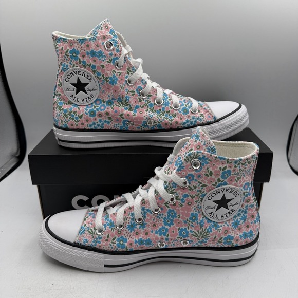 Converse Shoes - Converse Chuck Taylor All Star High Shoes Women Sz 8 Mini Flowers Floral A14980F